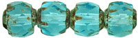 Renaissance Fire-Polish 6mm : Aquamarine - Picasso