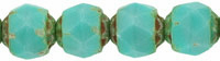Renaissance Fire-Polish 6mm : Opaque Turquoise - Picasso