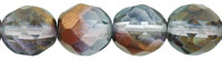 Fire-Polish 8mm : Luster - Amethyst - Copper 1/2 Coat