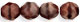 Firepolish 8mm : Chestnut Coral