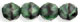 Fire-Polish 8mm : Green W/Black