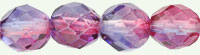 Fire-Polish 8mm : Dual Coated - Tanzanite/Fuchsia