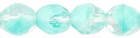 Fire-Polish 8mm : Crystal/Mint Julep