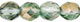 Fire-Polish 8mm : Luster - Green/Crystal