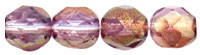 Fire-Polish 8mm : Luster - Amethyst/Crystal