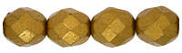 Fire-Polish 8mm : Matte - Metallic Goldenrod