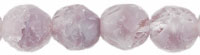 Crackle Firepolish 8mm : Amethyst/Crystal