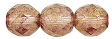 Fire-Polish 10mm : Luster - Transparent Gold/Smokey Topaz