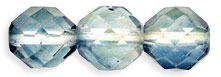 Fire-Polish 10mm : Luster - Blue/Crystal