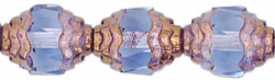 Antique Style Facetted 10/8mm - Oval Bronze : Lt Sapphire
