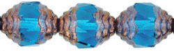 Antique Style Facetted 10/8mm - Oval Bronze : Aquamarine