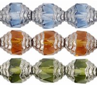 Antique Style Faceted 10 x 8mm - Oval Silver