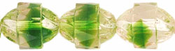 Antique Style Faceted 10 x 8mm - Oval : Crystal/Green