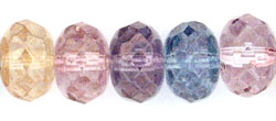 Gem-Cut Rondelle 11 x 7mmmm : Multicolor - Luster
