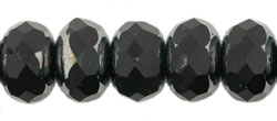 Gem-Cut Rondelle 11 x 7mmmm : Matte - Hematite