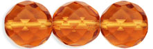 Fire-Polish 12mm : Med Topaz