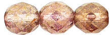 Fire-Polish 12mm : Luster - Transparent Topaz/Pink
