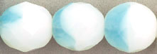 Fire-Polish 12mm : Iceberg Blue/Milky White