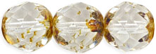 Fire-Polish 12mm - Short Hank : Crystal - Half Picasso (48pcs)