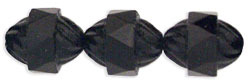 Antique Style Faceted 12 x 9mm - Oval : Jet