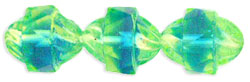 Antique Style Facetted 12 x 9mm - Oval : Green/Blue