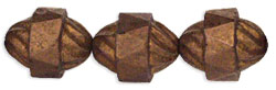 Antique Style Faceted 12 x 9mm Oval : Matte - Dk Bronze