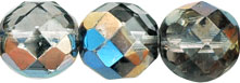 Firepolish 12mm : Prismatic Blue Hematite Multi