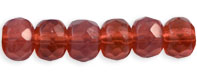 Gem-Cut Rondelle 5 x 3mm : Milky Pomegranate