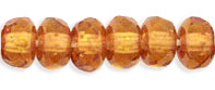 Gem-Cut Rondelle 5 x 3mm : Copper - Topaz