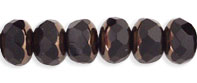 Gem-Cut Rondelle 5 x 3mm : Copper - Jet