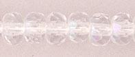 Gem-Cut Rondelle 5 x 3mm : Crystal - AB
