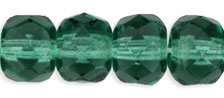 Gem-Cut Rondelle 6 x 4mm : Prairie Green