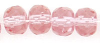 Gem-Cut Rondelle 6 x 4mm : French Rose