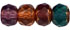 Gem-Cut Rondelle 6 x 4mm : Copper - Multi Color - Dark Mix