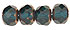 Gemstone Donut 4/6mm : Copper - Emerald
