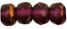Gem-Cut Rondelle 6 x 4mm : Copper - Fuchsia