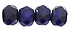 Gemstone Donut 4/6mm : Cobalt - Picasso