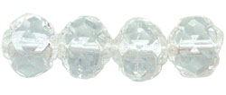 Small Rosebud Fire-Polish 6 x 5mm : Crystal