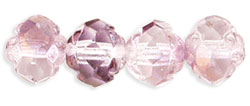 Small Rosebud Fire-Polish 6 x 5mm : Luster - Lt Copper Amethyst