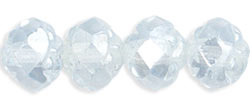 Small Rosebud Fire-Polish 6 x 5mm : Luster - Lt Sapphire