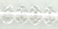 Gem-Cut Rondelle 7 x 5mm : Crystal