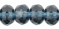 Gem-Cut Rondelle 7 x 5mm : Montana Blue