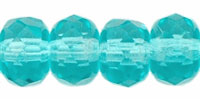 Gem-Cut Rondelle 7 x 5mm : Lt Teal