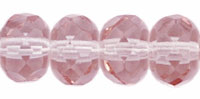 Gem-Cut Rondelle 7 x 5mm : French Rose