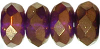 Gem-Cut Rondelle 7 x 5mm : French Rose - Bronze Vega