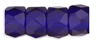 Faceted Crow Beads 6 x 4mm (2.5mm hole) : Cobalt
