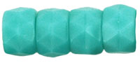 Faceted Crow Beads 6 x 4mm (2.5mm hole) : Turquoise