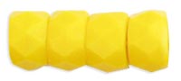 Faceted Crow Beads 6 x 4mm (2.5mm hole) : Opaque Yellow
