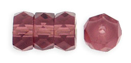 Fire-Polish 6 x 3mm - Rondelle : Amethyst