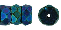 Fire-Polish 6 x 3mm - Rondelle : Iris - Rainbow